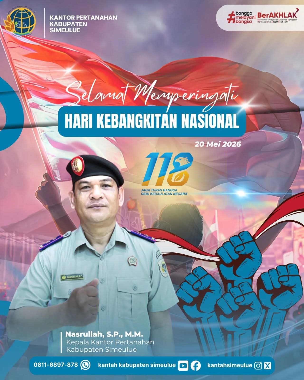 Semangat Hari Kebangkitan Nasional, Kantor Pertanahan Simeulue Teguhkan Komitmen Melayani Negeri