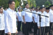 Sekda Aceh Pimpin Apel Perdana Pasca Idul Fitri, Ajak ASN Tingkatkan Kinerja dan Disiplin