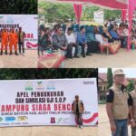 RAPI Aceh Timur Ikut Pengukuhan dan Simulasi Kampung Siaga Bencana di Birem Bayeun
