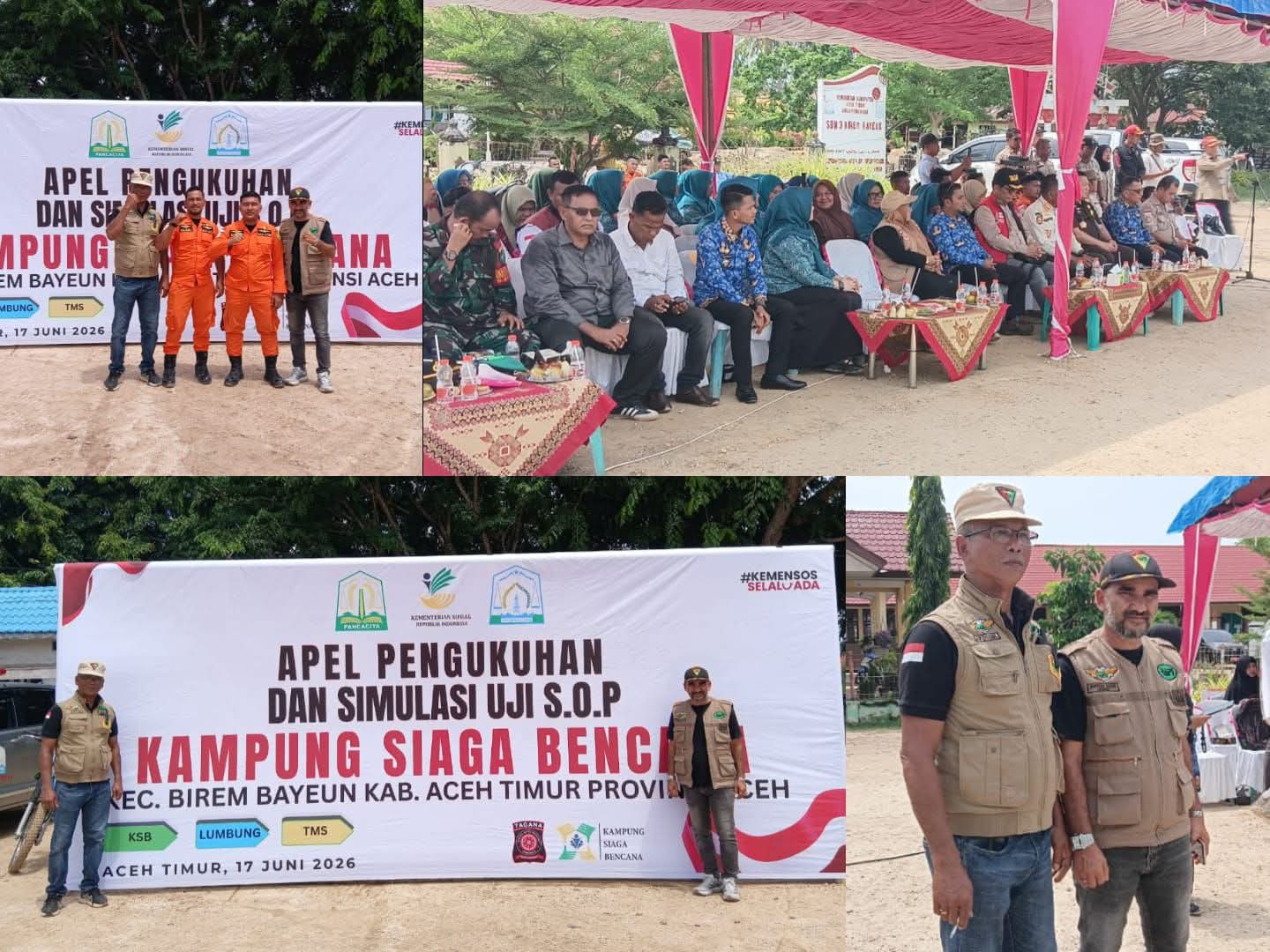 RAPI Aceh Timur Ikut Pengukuhan dan Simulasi Kampung Siaga Bencana di Birem Bayeun