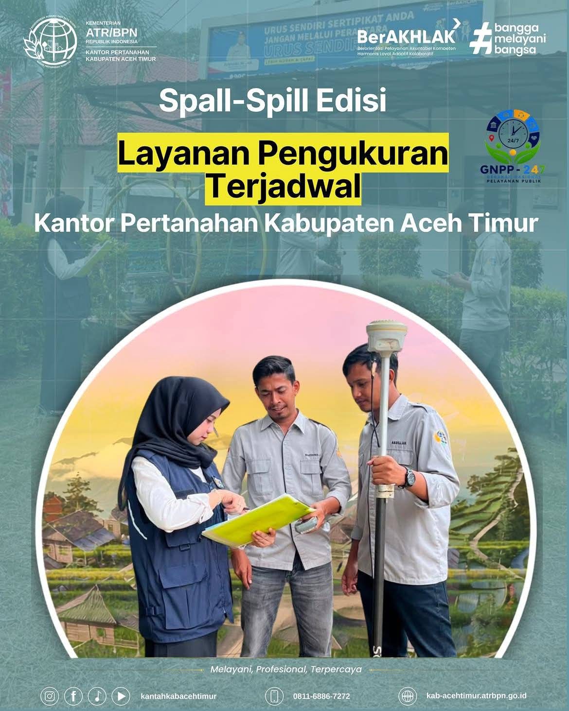 Layanan Pengukuran Terjadwal Kantah Aceh Timur Beri Kepastian Waktu bagi Masyarakat