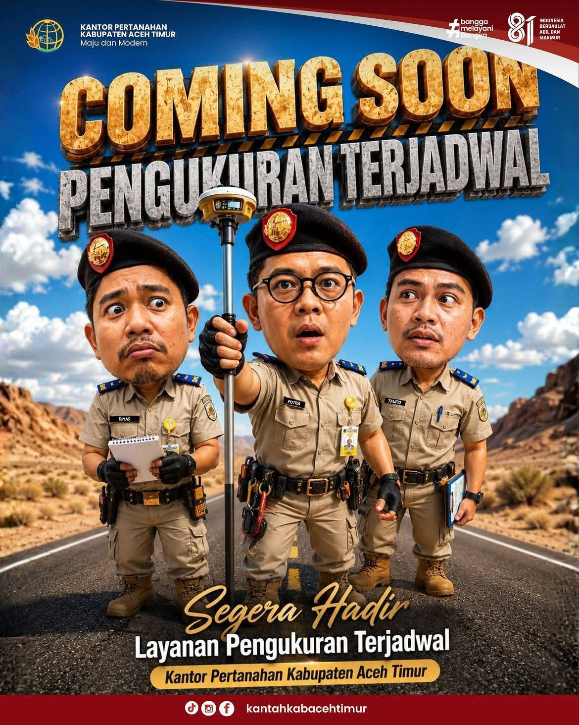 Kantah Aceh Timur Imbau Masyarakat Pantau Peluncuran Layanan Pengukuran Terjadwal