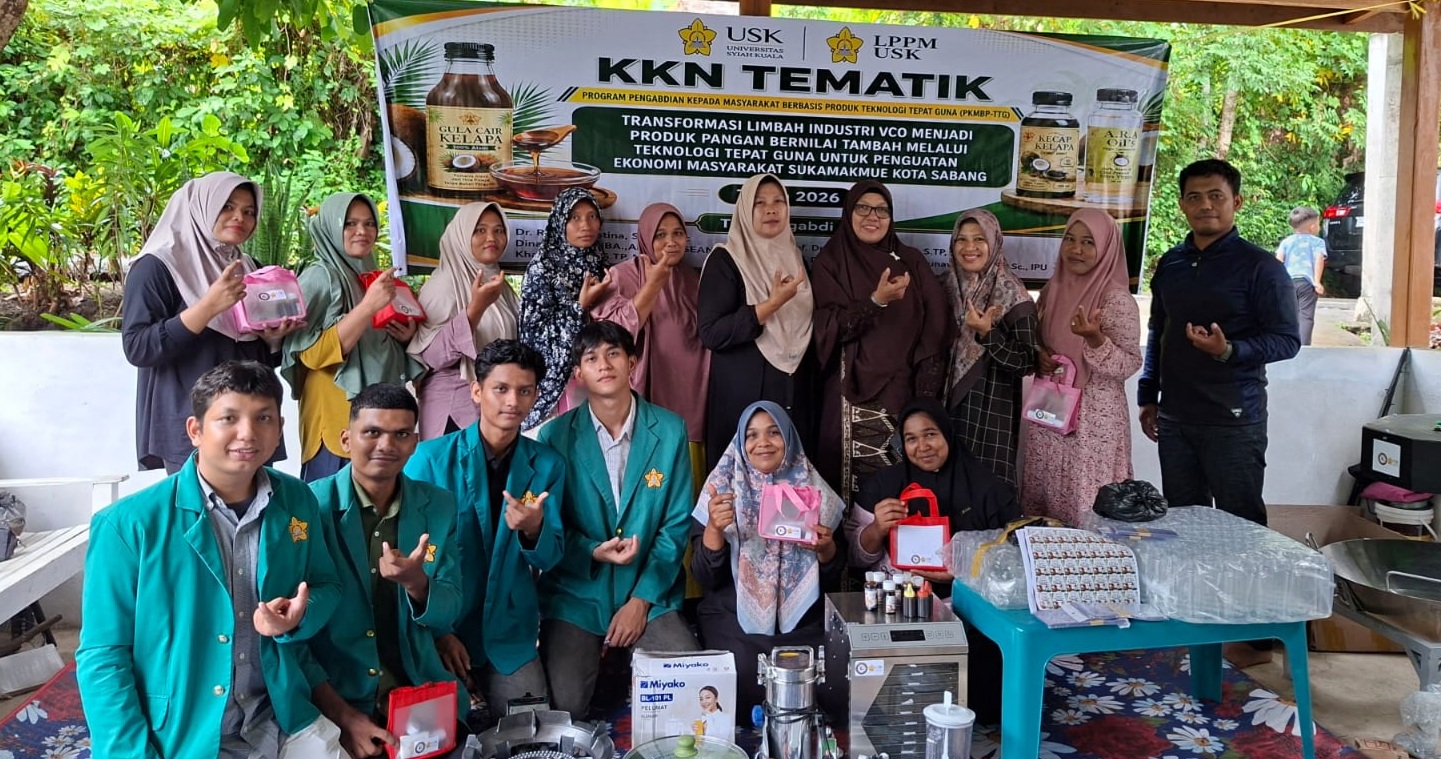 Inovasi USK di Sabang: Air Kelapa Sisa Produksi VCO Disulap Jadi Tiga Produk Bernilai Ekonomi