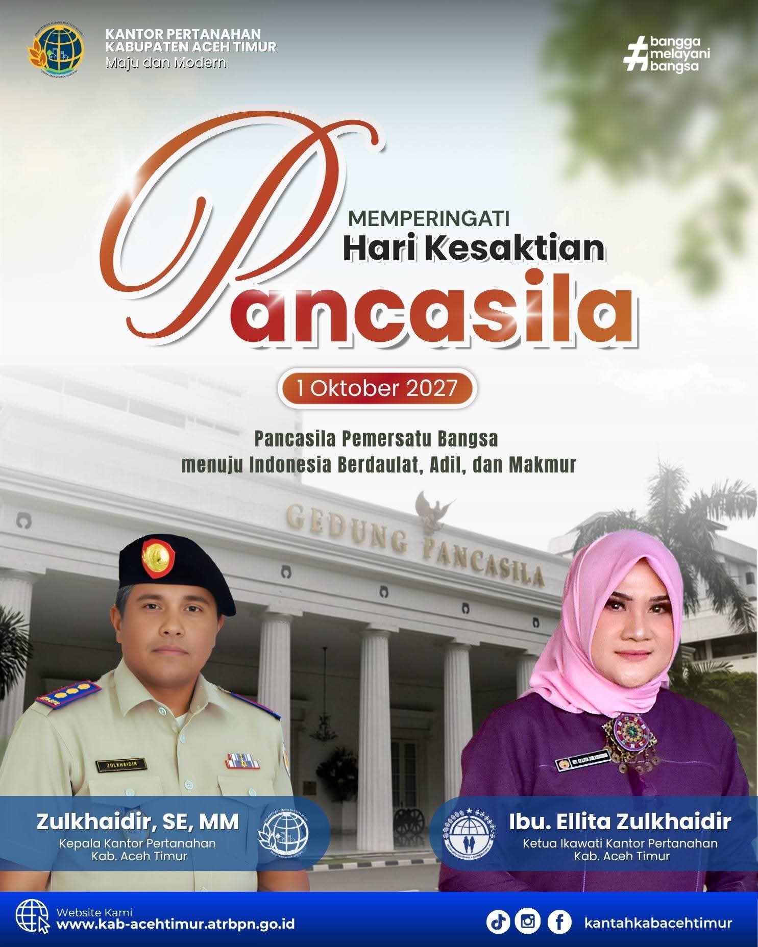 Peringati Hari Kesaktian Pancasila, Kantah Aceh Timur Dorong Penguatan Nilai Kebangsaan dan Persatuan