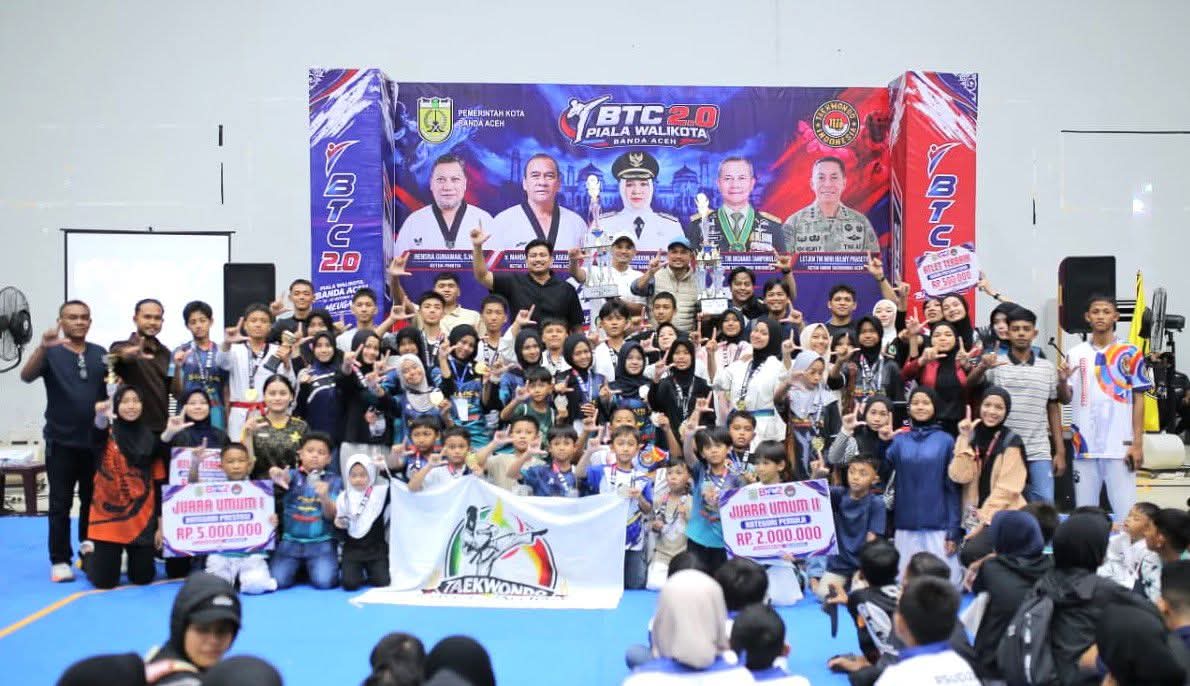 Dojang Taekwondo Bank Aceh Sabet Dua Gelar Juara Umum di BTC 2.0 2026